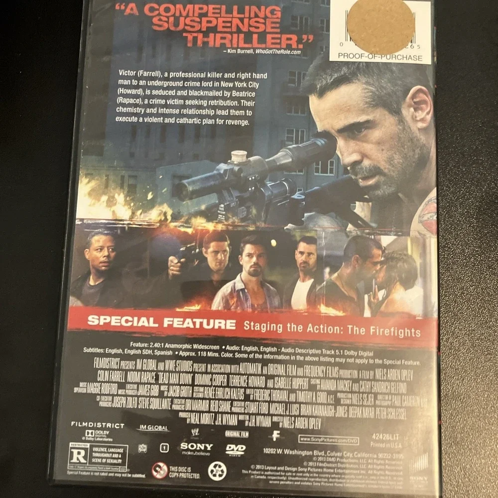 Dead Man Down - DVD By Noomi Rapace,Colin Farrell - GOOD #1892